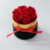 Flores de Rosa Eterna con Cubo de Abrazo con Borde Dorado Amazon Día de San Valentín Ramo Regalo Día de la Madre Superventas Transfronterizo