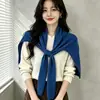 Chal de Aire Acondicionado de Alta Calidad Primavera/Verano 2026 para Mujer, Protector de Cuello Versátil en Forma de T de Color Sólido, Bufanda de Punto para Exteriores