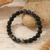 Popular Europeu Novo Bracelete Boêmio Bolinhas Pedra Cor de Chuva Casca de Coco Bracelete para Homens e Mulheres Bracelete Retro de Contas