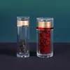 Botella de Acrílico a Prueba de Humedad Botella Cápsula Venta al por Mayor Artículos Secos Té Tarro Sellado Botella de Almacenamiento de Plástico para Alimentos Diseño de Tapa de Doble Capa