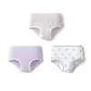 Ropa interior de algodón para niñas Balabala, Calzones infantiles Clase A, Entrepierna antibacteriana para niños pequeños, Paquete de tres en tallas mediana y grande