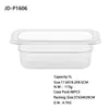 Jin's De PC Cuenco Porcionador 1/6 Caja Cuadrada Transparente para Porciones Plato para Comida Resistente a Caídas Cuenco para Comida Rápida Plato para Porciones de Fruta