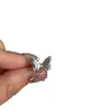 Pendientes Perforados de Mariposa con Circonita Micro pavimentada Estilo Dulce y Fresco para Mujer Pendientes de Diseño de Nicho Pequeños Versátiles Exquisitos Ins