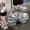 Sandalias Deportivas de Verano Nuevas que Aumentan la Altura de 8 cm, Estilo Coreano, Modernas y Cómodas, Sandalias de Correa Casual Tipo "Dad Shoes" para Personas Bajitas, de Moda