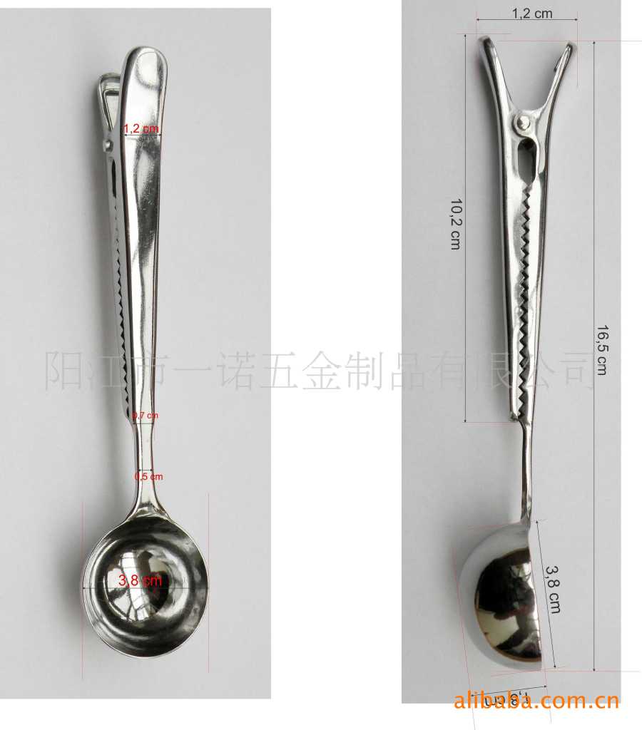 雪糕勺带夹咖啡匙,咖啡勺雪spoon