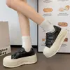 Zapatillas Deportivas de Plataforma con Velcro de Suela Gruesa Moda Otoño 2026, Zapatos Blancos para Estudiantes, Zapatos Casuales Bajos Versátiles de Suela Suave para Mujer