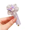 Lazos para el cabello en espiral para niños, línea telefónica, dibujos animados Sanrio, no dañan el cabello, cuerda elástica, diadema para coleta alta para niñas