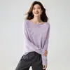 ¡Adorno de bordado de encaje! Suéter de cachemir para mujer, diseño de un solo hombro, tejido holgado, estilo casual, blanco