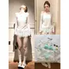 Té Verde Limón Estampado TeaStar Cubierta Casual Delgada para Mujer Verano Bikini Traje de Baño Conjunto de Cubierta de Encaje