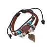 Nueva pulsera de cuero con cuentas al por mayor pulsera vintage joyería de moda Yiwu pequeña mercancía