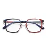 Armações de Óculos Antiluz Azul Europeias e Americanas para Mulheres, Armações de Metal Modernas com Hastes Flexíveis, Óculos Estilosos Retrô Olho de Gato Lentes Planas 26176