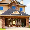 Decoraciones de Escena Más Vendidas Transfronterizas, Pegatinas Navideñas para Garaje, Telas Colgantes Más Vendidas en Amazon, Decoraciones para Fiestas de Año Nuevo