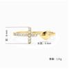 Anillo de Corazón Abierto de Lujo Ligero Transfronterizo Longrui, Anillo Unisex en Forma de Cruz, Joyería de Cobre Incrustada con Circonita Venta Directa