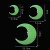 Pegatinas de Pared Luminosas de Estrella de 3 cm y Luna de 8 cm Pegatinas Fluorescentes Brillantes Tridimensionales para Decoración de Habitación Infantil Pegatinas Luminosas Transfronterizas para Refrigerador