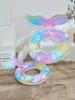 Anillo de natación con cola de sirena para niños, asiento infantil con lentejuelas, inflable, con bolsillo para pantalones.