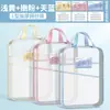 Bolsa de Clasificación de Temas en Forma de L Siji Nianhua, Bolsa de Documentos Transparente de Mano, Bolsa de Almacenamiento de Papeles de Examen de Archivo de Malla con Cremallera