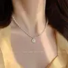 Collar con Colgante de Lazo de Perla para Mujer, Estilo de Nicho de Lujo Ligero, Cadena de Cuello Elegante, Nueva Cadena de Clavícula 2025