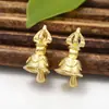 Pulsera multiestilo de cobre fundido con cuentas, colgante de campana, joyería sencilla de bricolaje, joyería antigua, accesorios para collares