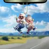 Colgante de Coche de Acrílico Creativo Lindo de Dibujos Animados para Personas Mayores Regalo de Boda para Pareja para Amigos Regalo Conmemorativo Decoración del Hogar