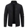Cross2026 Otoño Invierno Nuevo Abrigo Suéter de Terciopelo con Cuello Alto para Hombre Moda Juvenil Más Terciopelo Más Grueso Tejido Chaqueta