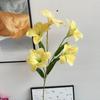 Simulação Lírio Hemerocallis 5 cabeças flores artificiais vermelhas flores de casamento decoração de casamento flores feitas à mão