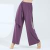 Calça de Yoga para Prática de Dança Clássica Feminina, Calça Reta Solta com Design de Fita Chinesa, Adequada para Dança, Jazz, Exames de Arte, Street Wear e Apresentações