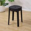 Moda Escandinava Taburete Redondo Plástico Engrosado Taburete para Adultos Apilable Banco para Mesa de Comedor Silla para el Hogar Taburete de Repuesto Taburete Alto
