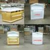 Mostrador de teléfono móvil productos de vidrio personalizados fabricante vitrina comercial gabinete de pared de madera gabinete de hierro con pintura horneada partición de rincón de joyería