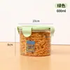 Pote hermético para cozinha pote de plástico para alimentos pote de armazenamento pote de armazenamento cereal lanches de cozinha armazenamento de geladeira