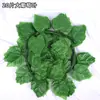 Simulação Rattan Planta Verde Tubo de Rattan Decoração Planta Verde Sombreada Loja Decoração Folha De Uva Artificial Videira