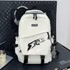 Mochila de moda estilo japonés para trabajo ligero con diseño de letras geniales para estudiantes, adecuada para la escuela, vacaciones y viajes cortos