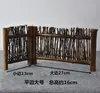 Produtos de bambu tela de cerca de bambu cerca pequena cerca de bambu roxo suporte de tela mesa de chá japonesa decoração criativa para jardinagem enfeites