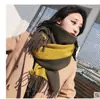 Bufanda Gruesa de Alta Calidad para Mujer, Exportación Coreana Otoño e Invierno, Nuevo Chal Largo de Doble Cara con Bloques de Color, Bufanda Cálida para el Cuello para Mujer