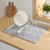 Tapete de Mesa Microfibra Absorvente Secagem Rápida Transfronteiriço Utensílios Domésticos Cozinha Tapete de Secagem Tapete Seco Porta-copos Fábrica Atacado