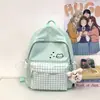 Bolso de Doble Hombro Nuevo Colorblock Versátil Estudiante Lindo Fresco Mochila Escolar Ligero Viaje Casual Mochila de Gran Capacidad