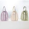 Bolsa de Almacenamiento para Viaje Malla Hueca Bolso Tote Bolsillo con Cordón Plegable Ultraligera Bolsa de Playa Neceser Transfronteriza