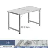 Mesa Portátil Plegable Rectangular para Camping al Aire Libre, Picnic, Barbacoa con Altura Ajustable, Mesa de Soporte de Aleación de Aluminio y Juego de Sillas