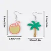 Brincos de Coco com Atmosfera de Verão Europeia e Americana Transfronteiriços Acessórios de Praia da Moda Brincos Criativos de Folha