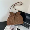 Nova Coleção Outono/Inverno Estilo Coreano Bolsa Saco de Grande Capacidade para Mulheres Fashionável Simples Estampa de Leopardo Para o Trabalho Temperamento Bolsa de Ombro Único para o Braço