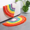 Tapete Simples de Veludo para Chão de Banheiro Casa Banho Dopamina Arco-Íris Absorvente de Água Antiderrapante à Prova de Salpicos Fabricante