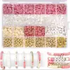 Ventas Directas de Fábrica Transfronterizo Amazon Cuentas Letras Arcilla Suave de Colores 6mm Set de Joyería DIY Caja de Cuentas Envío 48H
