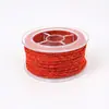 Cordón para pulsera de hilo de oro de 18 hebras 30m Cordón trenzado artesanal estilo Tíbet Cordón con borla de cuentas budistas hecho a mano para DIY