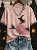 Camiseta de mujer de cuello en V impresa en 3D más vendida transfronteriza, estilo europeo y americano, corte holgado, top casual para mujer de Halloween, camiseta con estampado digital