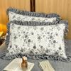 Fundas de Almohada Acolchadas de Encaje de Terciopelo de Leche Clase A, un Par de 48X74 Otoño e Invierno para el Hogar para Adultos, Individual