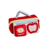 Estuche portátil estilo dopamina, resistente a la suciedad, multicapa, multicompartimento, gran capacidad, color block, simple, alto valor estético, bolsa de almacenamiento para papelería