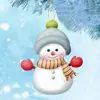 Novo Pingente Acrílico de Boneco de Neve Colorido Transfronteiriço Pingente de Decoração de Árvore de Natal Pingente Presente de Festa de Natal
