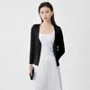 Chaqueta Miyake Calidad Mostrador Chaqueta Básica Más Vendida para Mujer Color Sólido Simple Elegante Versátil Chal Cárdigan Top