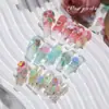 Venda Quente Transfronteiriça Caixa Flor de Ameixa Conjunto Folha de Rosa Caixa Joias para Nail Art Resina DIY Estilo Levemente Luxuoso Material Atacado