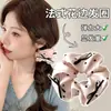 Scrunchie de Cetim com Bolinhas Rosa com Laço e Fita, Prendedor de Cabelo Estilo Ballet Ultra-Fada, Acessório de Cabelo Elástico para Mulheres