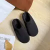 Zapatos de Algodón Cálidos sin Cordones Baotou con Medias Pantuflas de Felpa para Mujer, Adecuados para Usar al Aire Libre en Otoño e Invierno